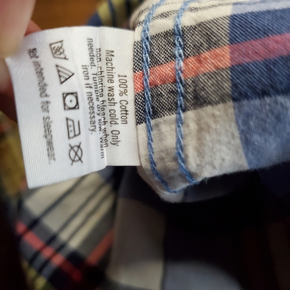 Janie and Jack Boys Blue plaid button down sz 18 - 24 months - Picture 7 of 8